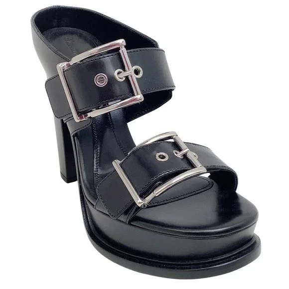 Alexander McQueen | Shoes | Alexander Mcqueen Black Leather  display picture 3